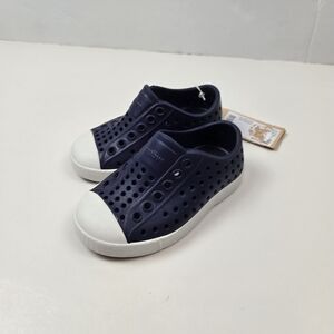 New Native Navy Blue Jeffrrson Perforated Slip-On Sandal Water Shoes Size C5